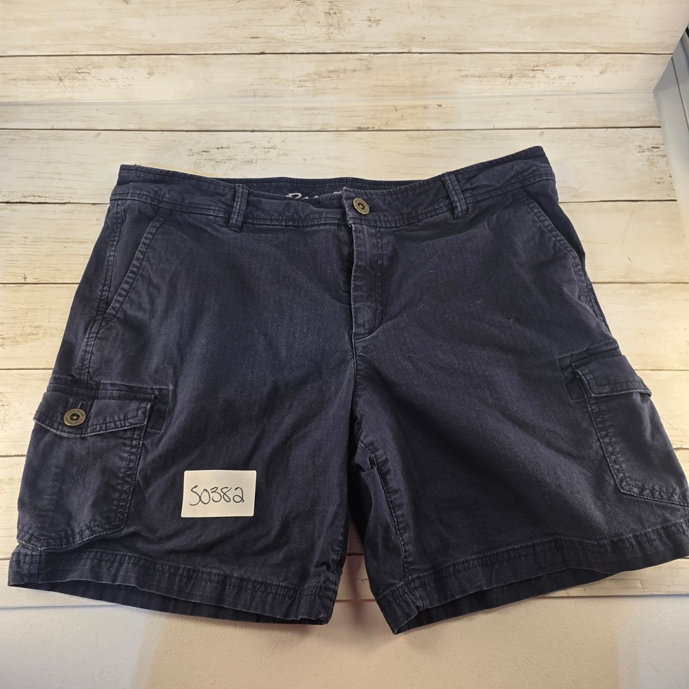 Eddie Bauer Womens Navy Blue Cargo Shorts Petite 14 Utility Outdoor Hiking P14